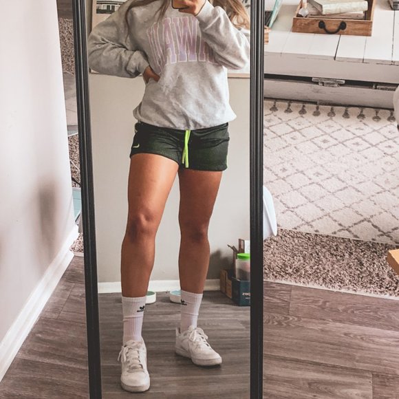 Nike Neon Yellow Green Mesh DriFit Sports Shorts - Picture 2 of 6